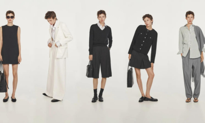 Models pose in 5 neutral fall fashion outfits for Vogue