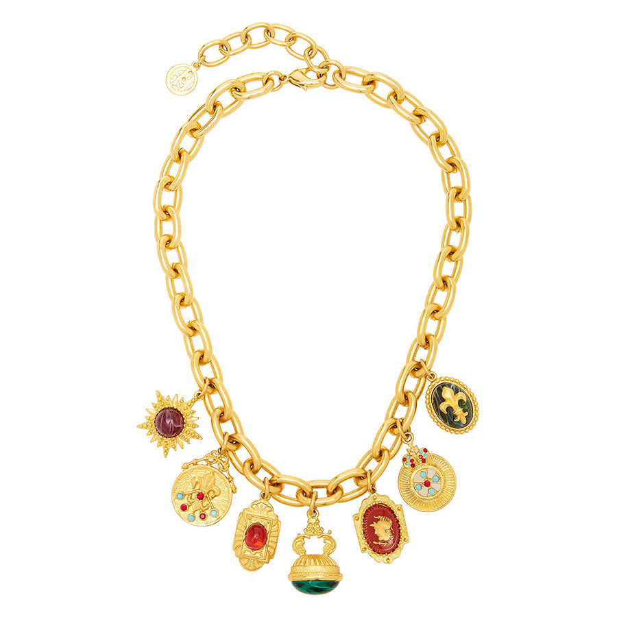 Donna Gold Chain with Charm Necklace | Ben-Amun Jewelry