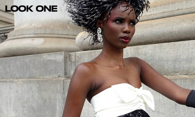 Model wears Ben-Amun earrings for LOOK ONE Magazine