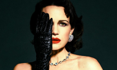 Carla Gugino wears a Ben-Amun crystal necklace