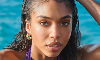 Lori Harvey wears Ben-Amun earrings for SI Swimsuit