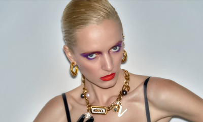 Daria Strokous poses in Ben-Amun and Versace for Vogue Czech