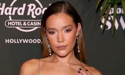 Olivia Ponton poses on red carpet in Ben-Amun earrings