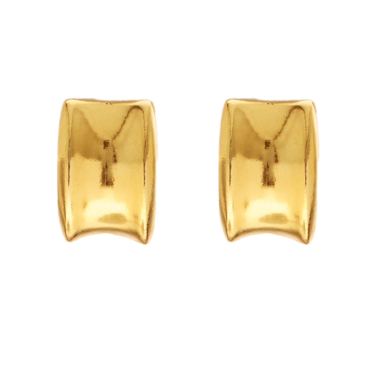 Amalia Earrings, gold, rounded earrings
