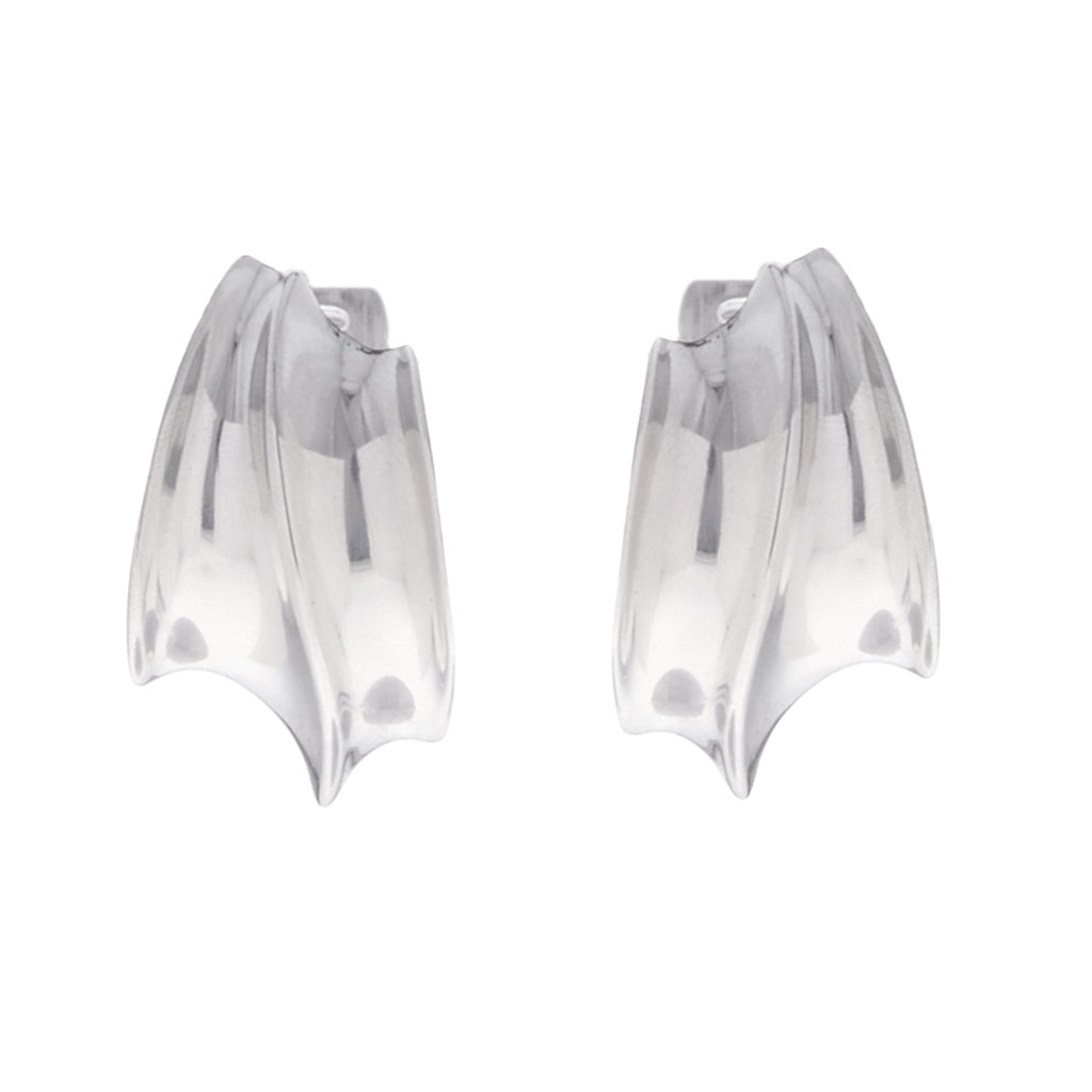 Sally Sculpted Silver Clip On Earrings | Ben-Amun Jewelry