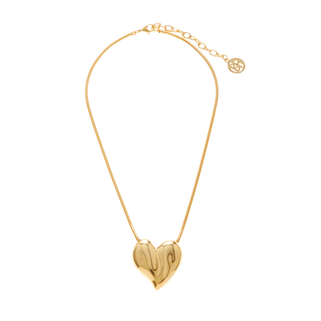 Cheryl 24K Gold-Plated Heart Necklace | Ben-Amun Jewelry