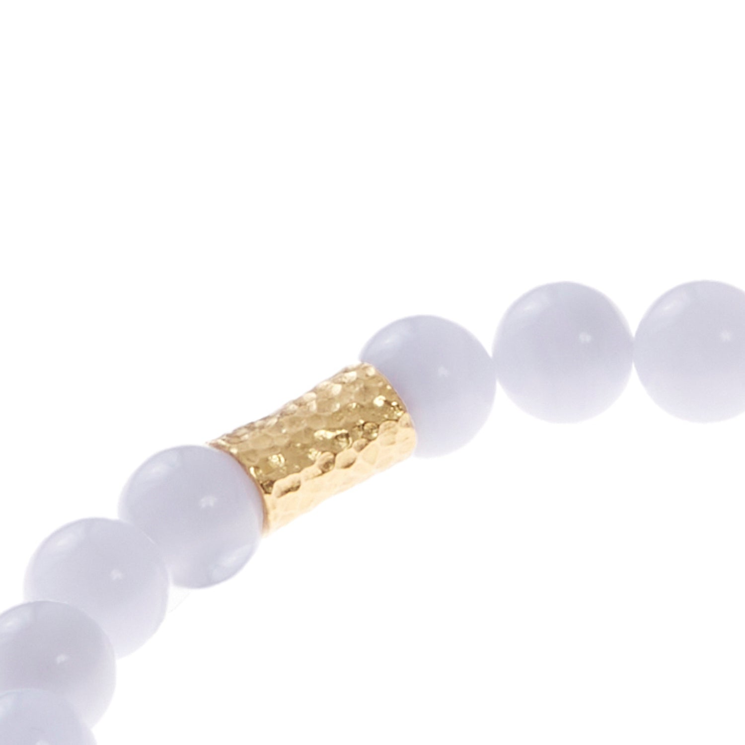 light purple stone bracelet with gold beads