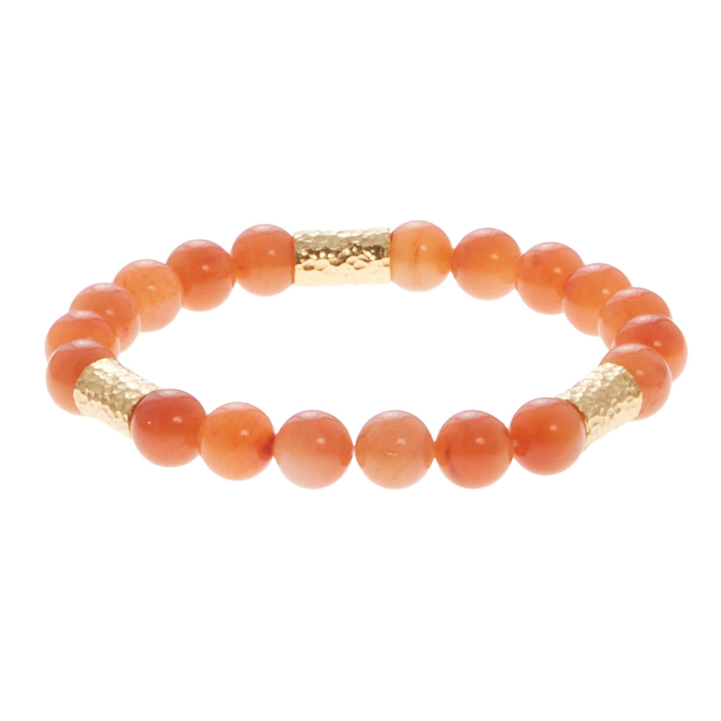 Tequila Sunrise Dark Orange Beaded Bracelet | Ben-Amun Jewelry