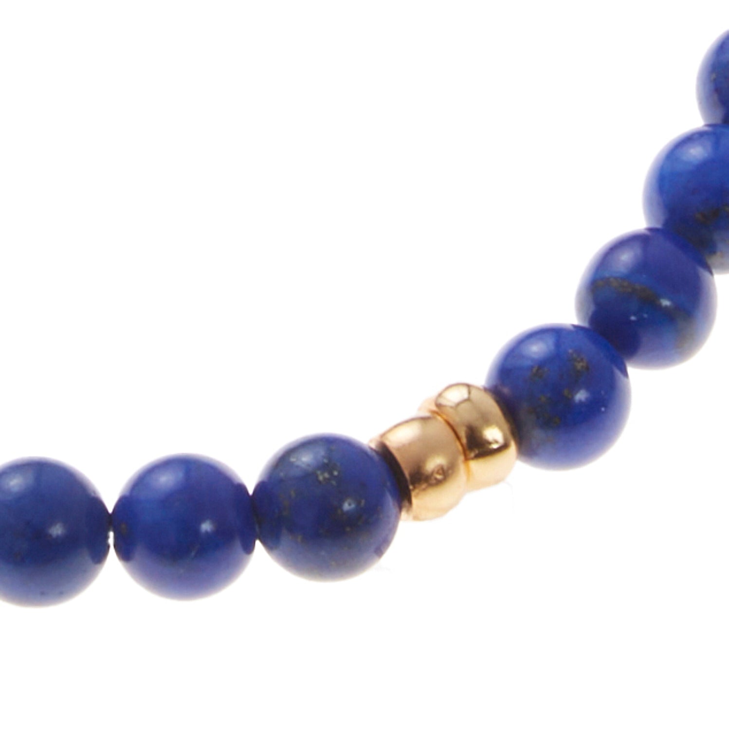 navy marble stone bracelet with gold beads