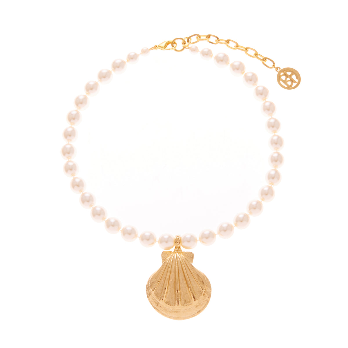 アクセサリー [ERNEST W. BAKER] SHELL PEARL NECKLACE Shelly gold shell pendant pearl necklace | Ben-Amun Jewelry
