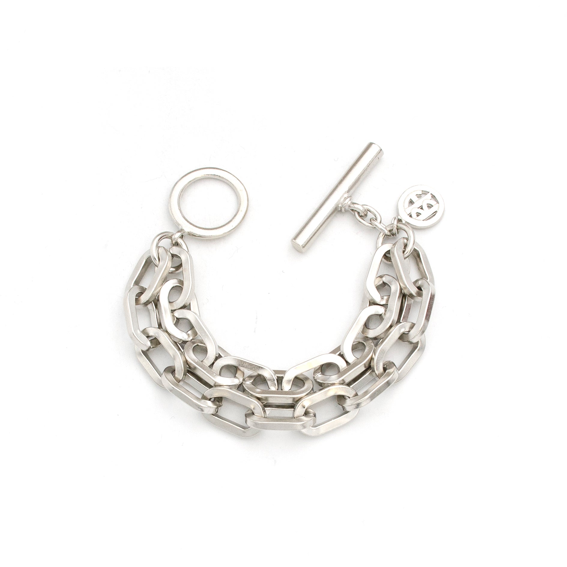 Ben-Amun multi-row chainlink bracelet with toggle closure