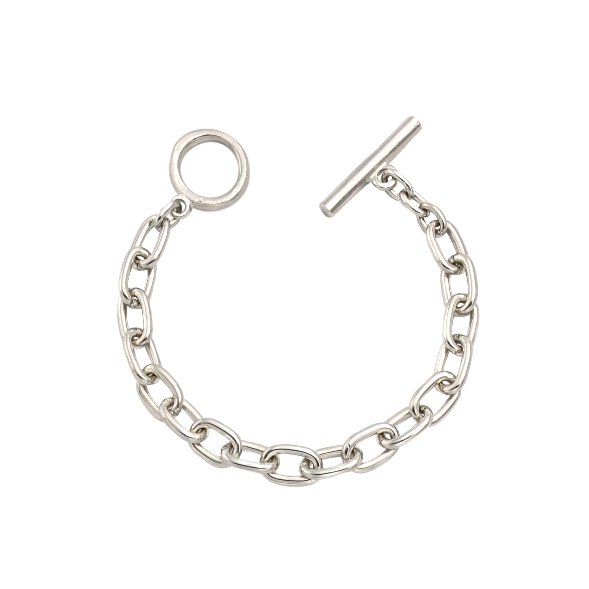 Ben-Amun Silver Chainlink Bracelet with Toggle Closure