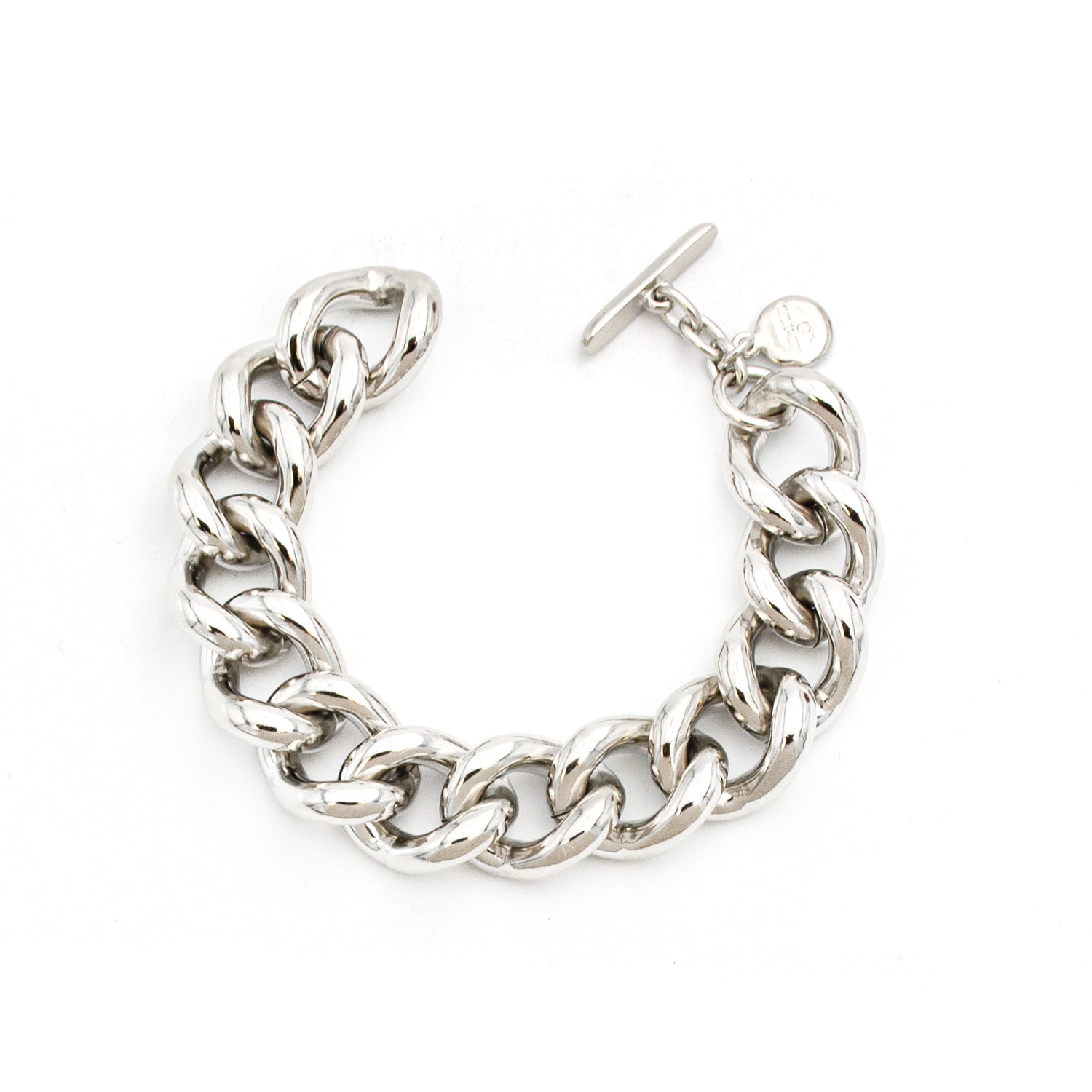 Ben-Amun Silver Handmade Link Bracelet with Toggle Closure