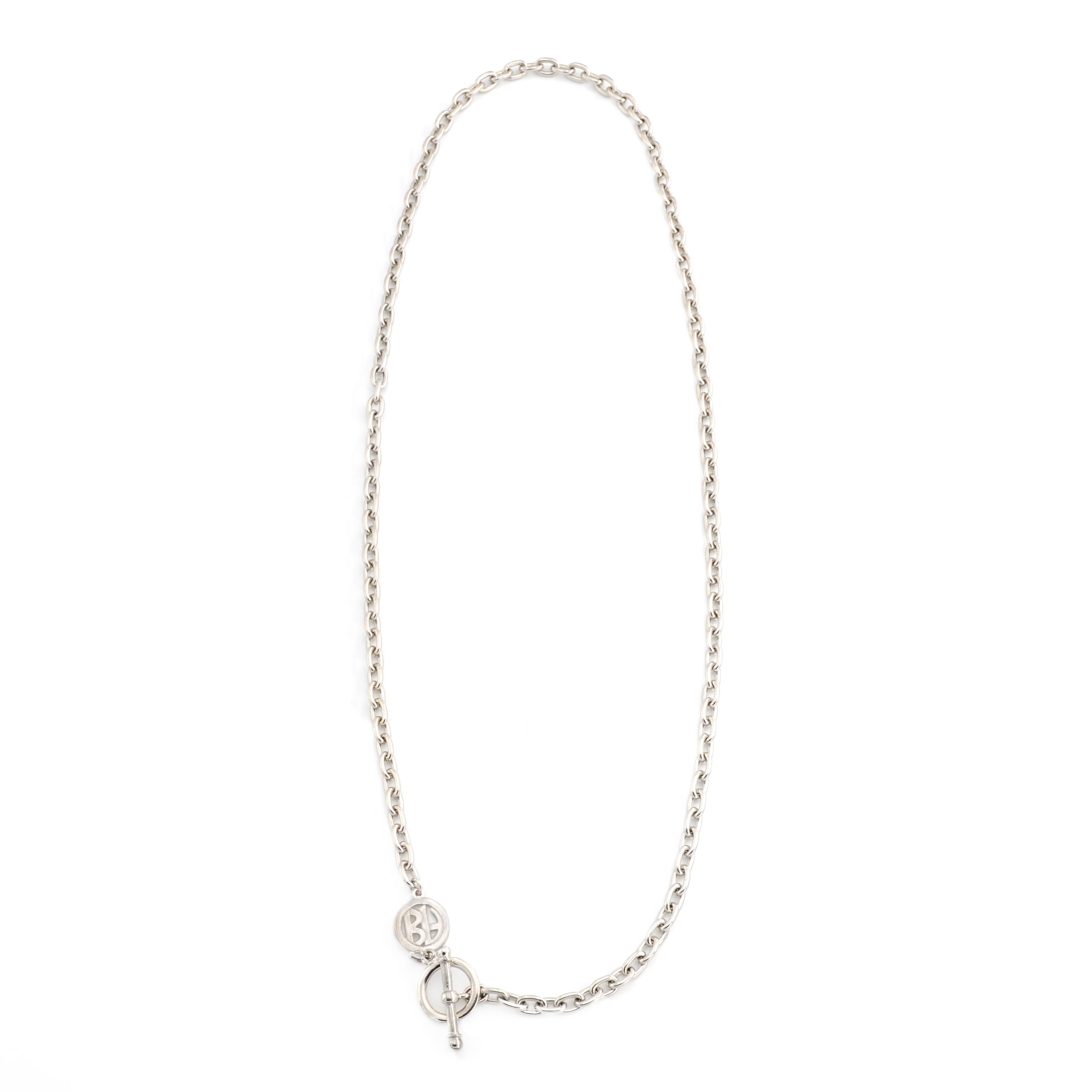 Ben-amun silver dangling chainlink necklace with toggle closure