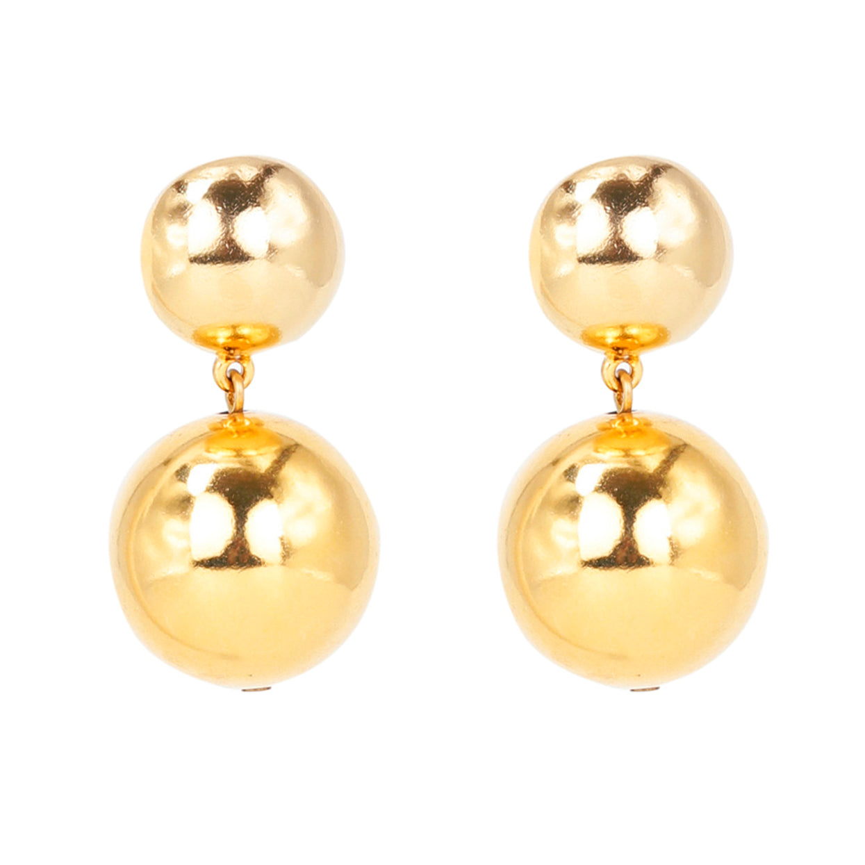 Bowery Large Gold Ball Dangle Earrings | Ben-Amun Jewelry