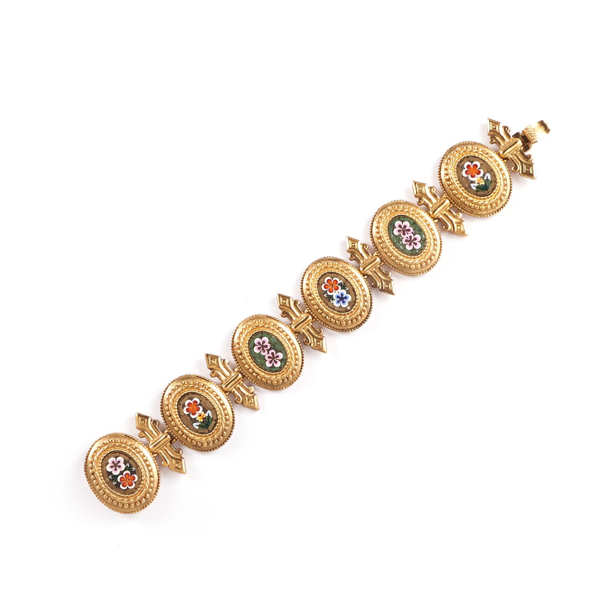 Ben-Amun statement bracelet inlayed with micro-mosaics 
