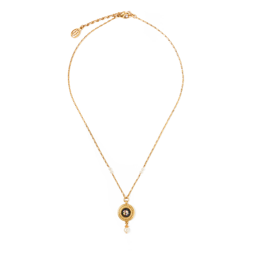 Catalina Floral Mosaic Pendant Necklace | Ben-Amun Jewelry