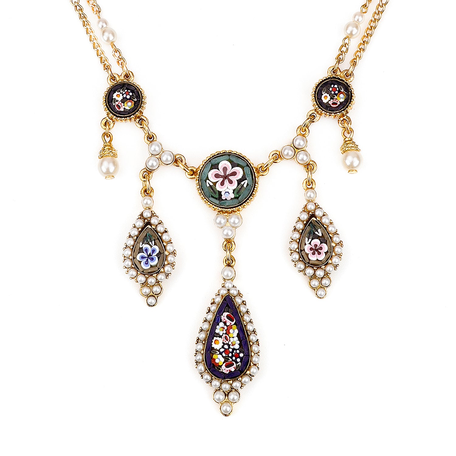 close up of micro mosaics on Ben-Amun Tomasia Necklace