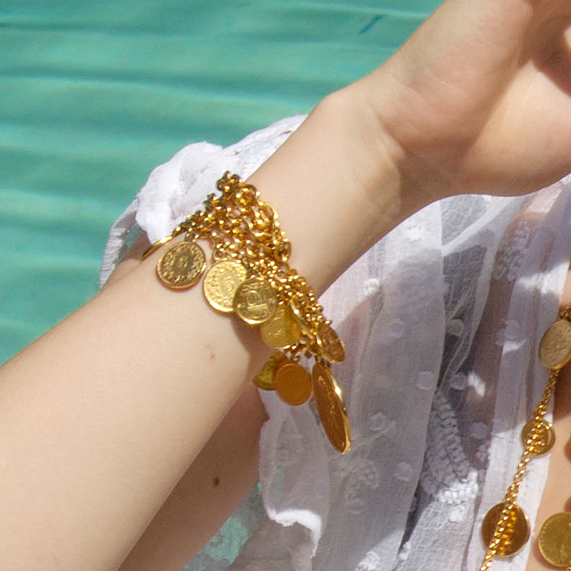 Coin bracelet hot sale