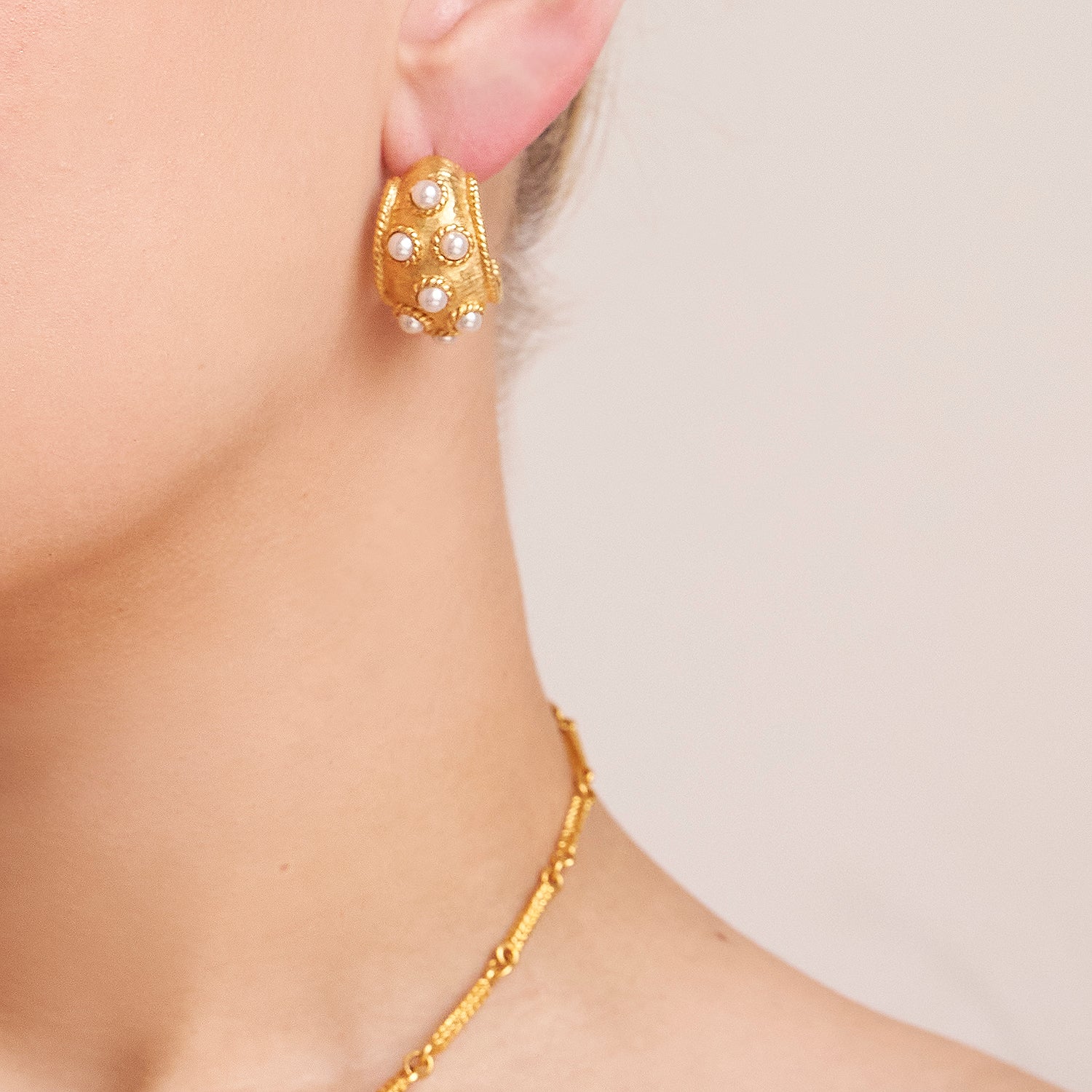 CD Pearl 18K Gold 925 Silver Post Stud Earring for Women – ZIVOM