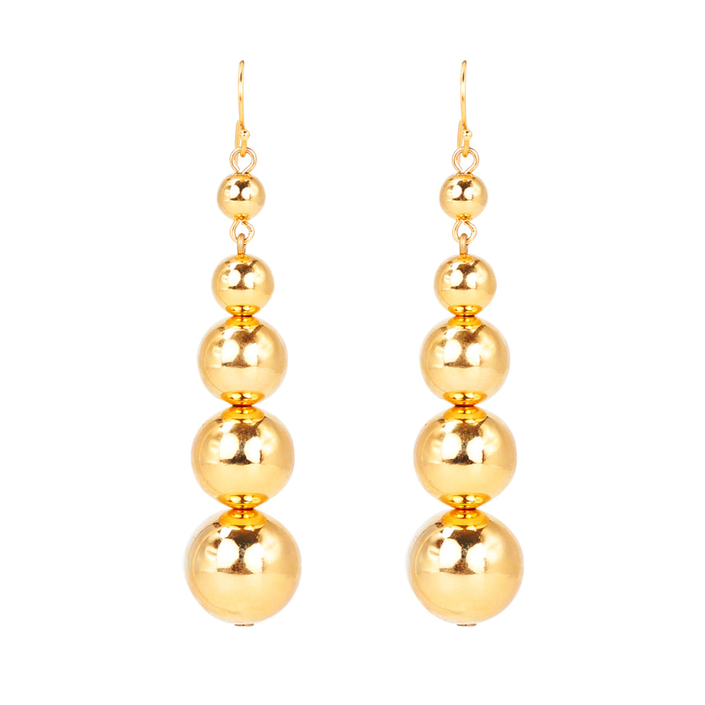 Barclay Gold Stacked Ball Earrings | Ben-Amun Jewelry
