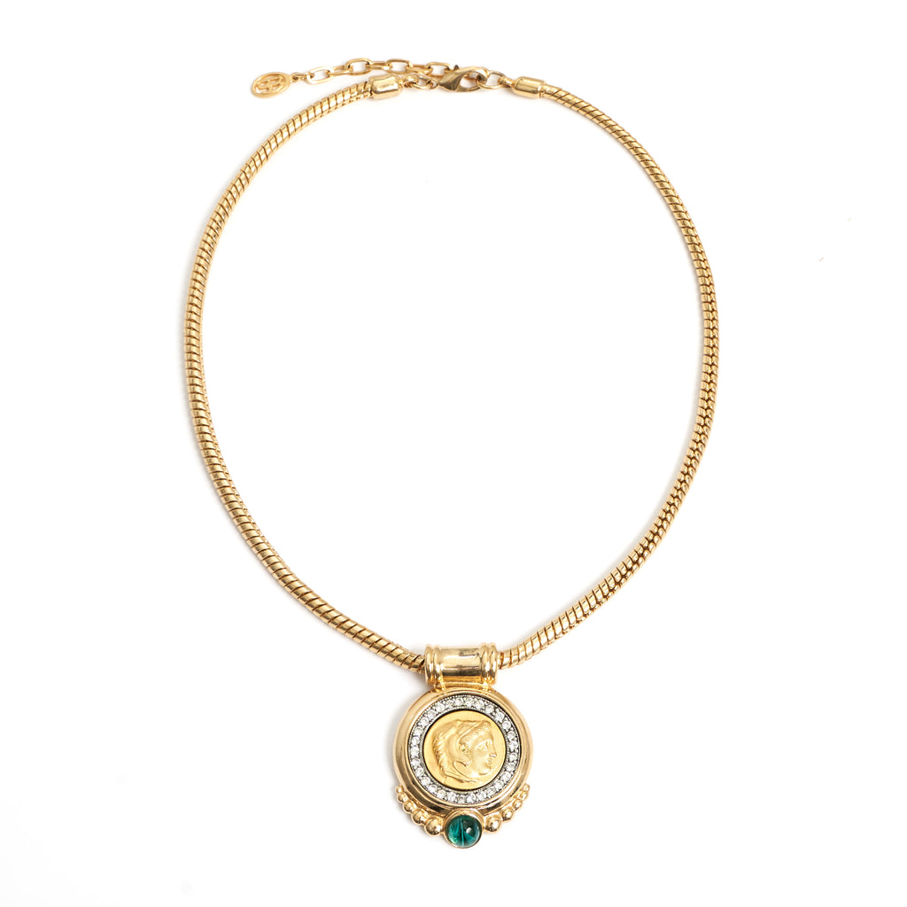 Enzo Gold Coin Statement Necklace | Ben-Amun Jewelry